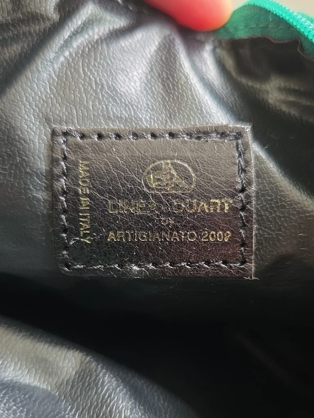 Linea Duart Vintage Classic Made In Italy Green Suede Pouch